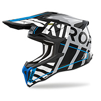 Casco Airoh Strycker Brave azul rojo