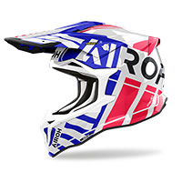 Casco Airoh Strycker Brave Blu Rosso