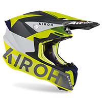 Casco Airoh Twist 2 Lift amarillo azul opaco