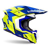 Casco Airoh Twist 3 Dizzy azul amarillo - 2