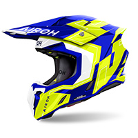 Casco Airoh Twist 3 Dizzy azul amarillo