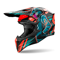 Casco Airoh Wraaap Cyber Arancio