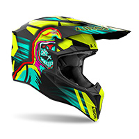 Casco Airoh Wraaap Cyber amarillo opaco