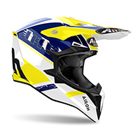 Casque Airoh Wraaap Feel jaune bleu - 2