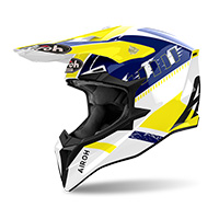 Casco Airoh Wraaap Feel Giallo Blu