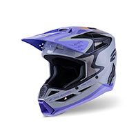 アルパインスターズ S-M3 ユース ジェットソン ヘルメット グレー パープル