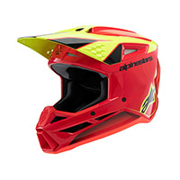 Alpinestars S-m3 Youth Fray Helmet Red Yellow Kid