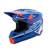 Alpinestars S-m3 Youth Wurx Helmet Blue Red Kid