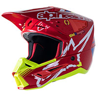 Casco Alpinestars Sm5 Action Bright Rosso Giallo