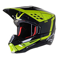 Casco Alpinestars SM5 Beam negro amarillo fluo