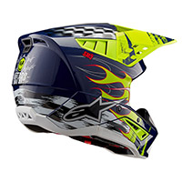 Casque Alpinestars SM5 2206 Rash jaune bleu - 2