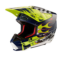 Casque Alpinestars Sm5 2206 Rash Jaune Bleu