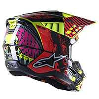 Casco Alpinestars Sm5 Solar Flare Nero Rosso