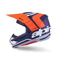 Alpinestars Sm7 2206 Core Helmet Orange White Matt - 3