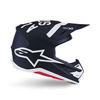 Alpinestars Sm7 2206 Dasher Helmet Black White Matt - 3