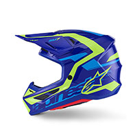 Alpinestars Sm7 2206 Deed Helmet Blue Yellow