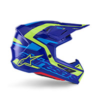 Alpinestars Sm7 2206 Deed Helmet Blue Yellow - 3