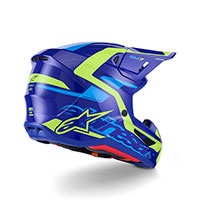 Alpinestars Sm7 2206 Deed Helmet Blue Yellow - 4