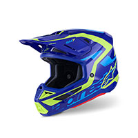 Alpinestars Sm7 2206 Deed Helmet Blue Yellow