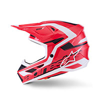Alpinestars Sm7 2206 Deed Helmet Red Black White - 2