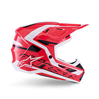 Alpinestars Sm7 2206 Deed Helmet Red Black White - 3
