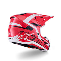 Alpinestars Sm7 2206 Deed Helmet Red Black White - 4
