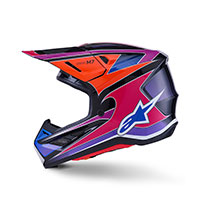 Alpinestars Sm7 Fuse Helmet Blue Purple Rose - 3