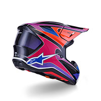 Alpinestars Sm7 Fuse Helmet Blue Purple Rose - 4