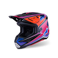 Alpinestars Sm7 Fuse Helmet Blue Purple Rose