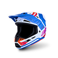 Casque Alpinestars SM7 2206 Core bleu orange rose