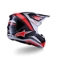 Alpinestars Sm7 Rise Helmet Black Silver Red - 4