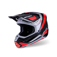 Alpinestars Sm7 Rise Helmet Black Silver Red