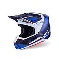 Alpinestars Sm7 Rise Helmet Black Silver Red