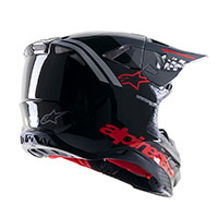 Casco Alpinestars S-m8 Radium 2 Nero Neon Rosso