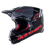 Casco Alpinestars S-m8 Radium 2 Nero Neon Rosso