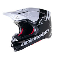 Casco Alpinestars S-M8 Radium 2 negro blanco