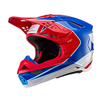 Casque Alpinestars Supertech M10 2206 Aeon rouge bleu