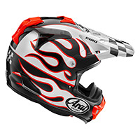 Casco Arai Mx-v Evo Flame Bianco - img 2