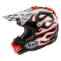 Casco Arai Mx-v Evo Flame Bianco