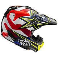 Arai MX-V Evo 星条旗ヘルメット イエローフルオ - 2