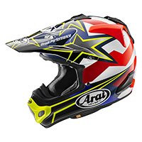 Casco Arai MX-V Evo Stars and Stripes amarillo fluo