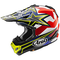 Casco Arai Mx V Stars And Stripe Giallo Fluo