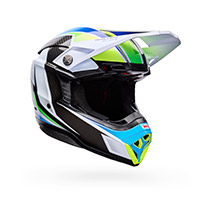 Casque Bell Moto-10 Spherical Grid blanc bleu