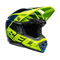 Bell Moto-10 Spherical Sliced ​​Retina Helm blau