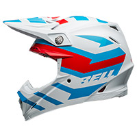 Casque Bell Moto-9S Flex Banshee blanc rouge - 2