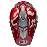 Bell Moto-9S Flex Ferrandis Mechant rojo plata - 4