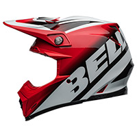 Casco Bell Moto-9S Flex Rail rojo blanco - 3