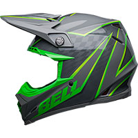 Casque Bell Moto-9s Flex Sprite Gris Vert