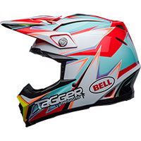 Bell Moto-9s Flex Tagger Edge Helmet White Aqua