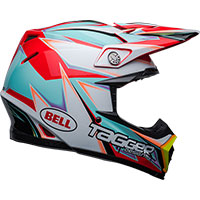 Bell Moto-9s Flex Tagger Edge Helmet White Aqua - 3